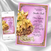 Roze Gouden Sneaker Bal Kaart