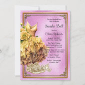 Roze Gouden Sneaker Bal Kaart (Voorkant)