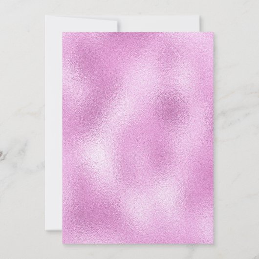 Roze Gouden Sneaker Bal Kaart (Achterkant)