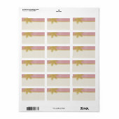 Roze Gouden Sneeuwvlok Bruiloft Blank Adresetikett Etiket (Full Sheet)