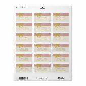Roze Gouden Sneeuwvlok Winter Bruiloft Adresetiket Etiket (Full Sheet)