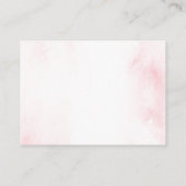 Roze Gouden Sneeuwvlokken Baby shower Luier Raffle Informatiekaartje (Achterkant)