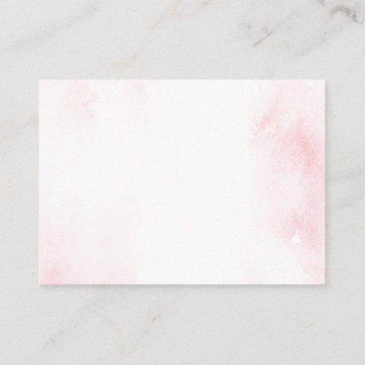 Roze Gouden Sneeuwvlokken Baby shower Luier Raffle Informatiekaartje (Achterkant)