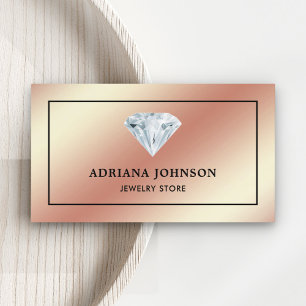 Roze Gouden Solitaire Diamanten Sieradenwinkel Juw Visitekaartje