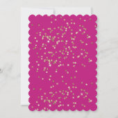 Roze Gouden Sparkle Confetti Verjaardag Kaart (Achterkant)