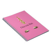 Roze Gouden Sparkle Glam Eenhoorn Lichten Notitieboek (Rechterzijde)