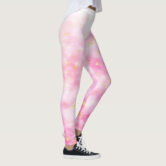 Roze Gouden Sparkle Leggings (Rechts)