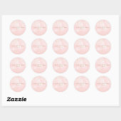 Roze & Gouden Spatten Moderne Bruidsdouche Ronde Sticker (Vel)