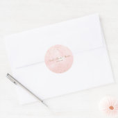 Roze & Gouden Spatten Moderne Bruidsdouche Ronde Sticker (Envelop)