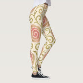 Roze & Gouden Sprookjes Prinses Rozen Leggings (Rechts)