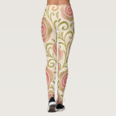 Roze & Gouden Sprookjes Prinses Rozen Leggings (Achterkant)