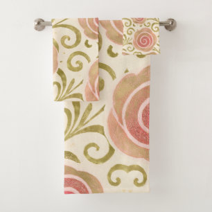 Roze & Gouden Sprookjesboek Prinsessenrozen Bad Handdoek