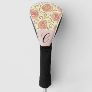 Roze & Gouden Sprookjesboek Prinsessenrozen Golfheadcover