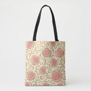 Roze & Gouden Sprookjesboek Prinsessenrozen Tote Bag
