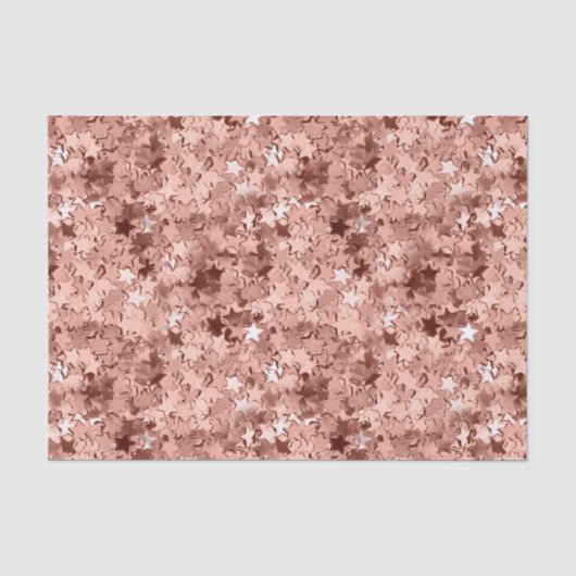 Roze Gouden Ster Confetti Metallic uiterlijk Tissuepapier (Voorkant)