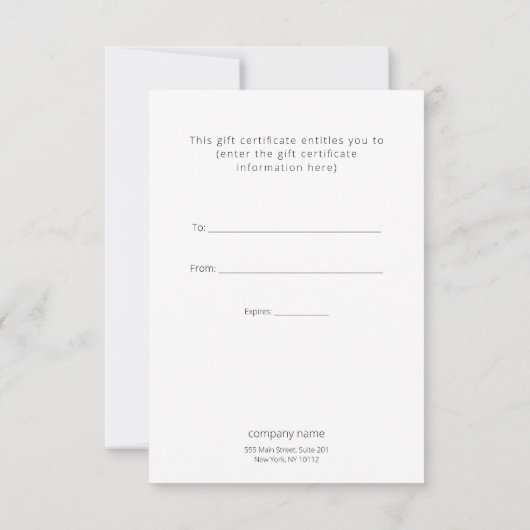 Roze gouden sterren Cadeaubon (Achterkant)