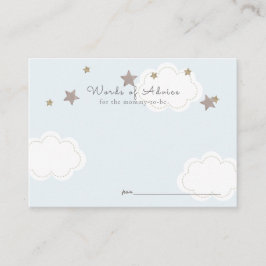 Roze gouden sterren en wolken advies informatiekaartje