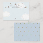 Roze gouden sterren en wolken advies informatiekaartje (Voorkant / Achterkant)