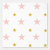 Roze & Gouden Sterren Kwekerij Wallpaper Behang (Voorkant)