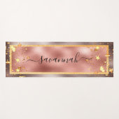 Roze gouden sterren naam script glamor yogamat (Voorkant (horizontaal))