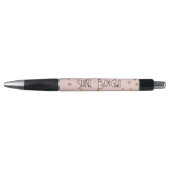 Roze Gouden Sterren Pen (Voorkant)
