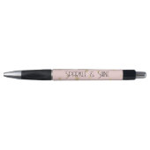 Roze Gouden Sterren Pen (Voorkant)