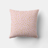 Roze Gouden Stip Monogram Decoratie Kussen (Achterkant)