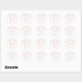 Roze Gouden Stippen Baby Shower Bedankt Ronde Sticker (Vel)