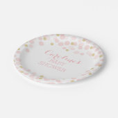Roze Gouden Stippen Baby shower Papier Bord (Gekanteld)
