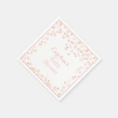 Roze Gouden Stippen Baby showers servet (Hoek)