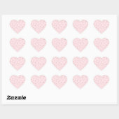 Roze Gouden Stippen Confetti Feest Bruidsmeisjesfe Hart Sticker (Vel)