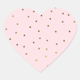 Roze Gouden Stippen Confetti Feest Bruidsmeisjesfe Hart Sticker