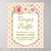 Roze gouden Stippen - Dappere Raffle Sign Poster (Voorkant)