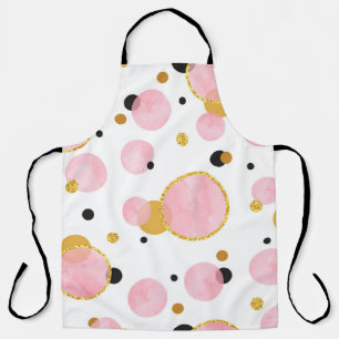 Roze gouden Stippen, geometrische Vintage. Schort
