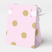 Roze & Gouden Stippen Royal Crown Party Favor Boxe Bedankdoosjes (Achterkant)