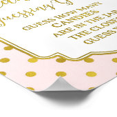Roze gouden Stippen Snoep Spelbord Poster (Hoek)