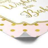Roze gouden Stippen wensen voor Baby Poster (Hoek)
