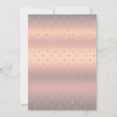 Roze Gouden Stippenrand Bruidsdouche Kaart (Achterkant)