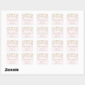 Roze Gouden Strepen Baby shower Favor Sticker (Vel)
