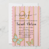 Roze gouden strepen en andijvie kaart (Voorkant)