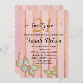 Roze gouden strepen en andijvie kaart