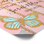 Roze gouden strepen en andijvie poster (Hoek)