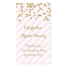 Roze Gouden Strepen Vrijgezellenfeest Favor Tags