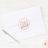 Roze Gouden Suiker En Specerij Ronde Stickers (Envelop)
