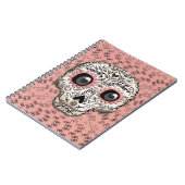 Roze & Gouden Suiker Skull Whimsical Cute Notitieboek (Linkerzijde)