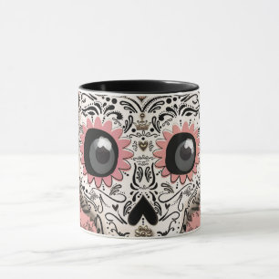 Roze & Gouden Suiker Skull Whimsical Schattig Mok