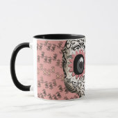Roze & Gouden Suiker Skull Whimsical Schattig Mok (Links)