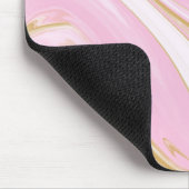 Roze & Gouden Swirl Mousepad - Esthetische Kantoor Muismat (Hoek)