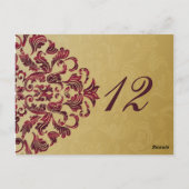 Roze gouden tafel nummers briefkaarten (Achterkant)