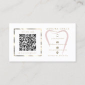 Roze gouden tandheelkundige elegantie visitekaartje (Achterkant)